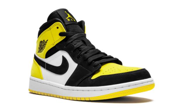 Jordan 1 Mid Geel Teen Zwart