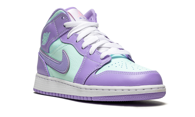 Jordan 1 Mid Paars Aqua