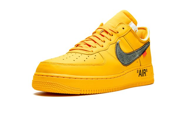 Nike Air Force 1 Low Off-White University Gold Metallic Silber