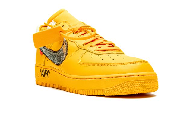 Nike Air Force 1 Low Off-White University Gold Metallic Silber