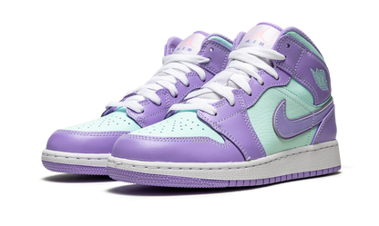 Jordan 1 Mid Paars Aqua 