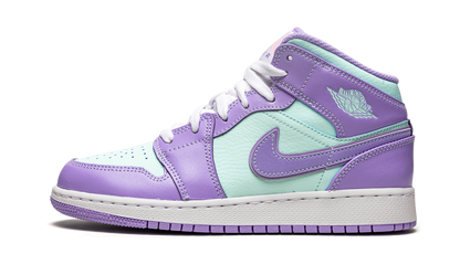 Jordan 1 Mid Paars Aqua 