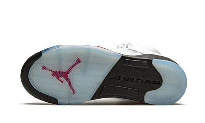 Jordan 5 Retro Fire Red Zilveren Tong