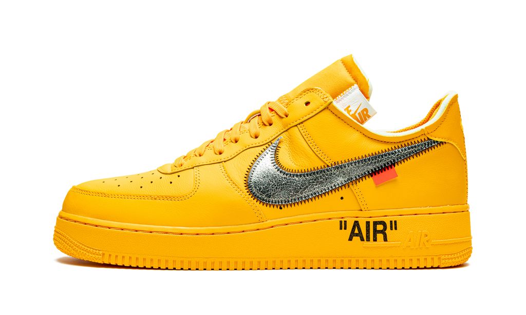Nike Air Force 1 Low Off-White University Gold Metallic Silber