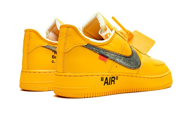 Nike Air Force 1 Low Off-White University Gold Metallic Silber