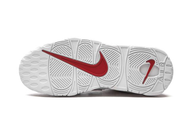 Nike Air More Uptempo White Varsity Red Outline
