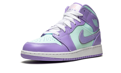 Jordan 1 Mid Paars Aqua 