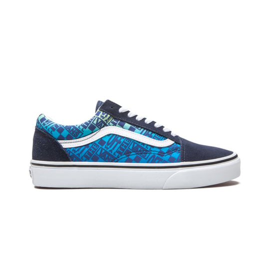 Vans Old Skool Off the Wall Logos - Blau