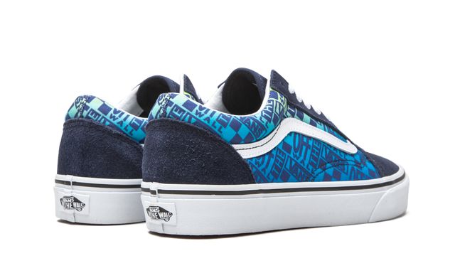 Vans Old Skool Off the Wall Logos - Blau