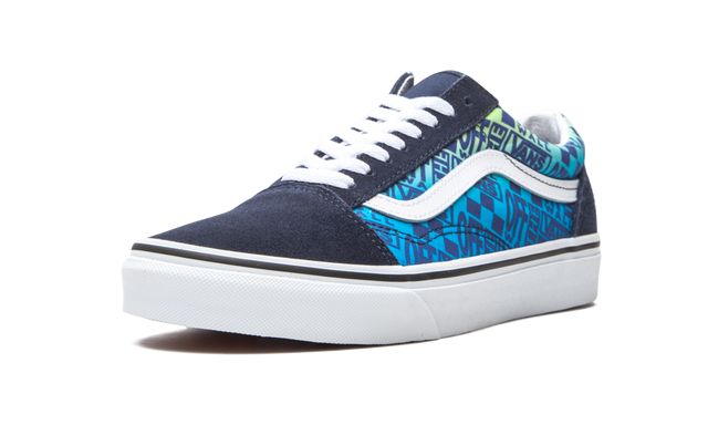 Vans Old Skool Off the Wall Logos - Blau