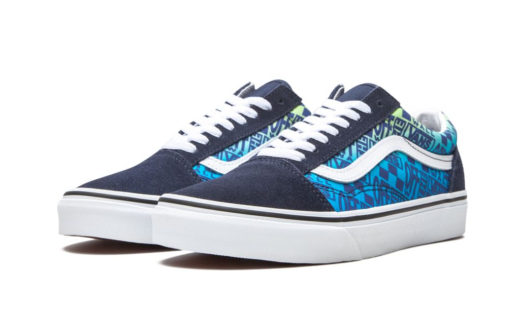 Vans Old Skool Off the Wall Logos - Blau